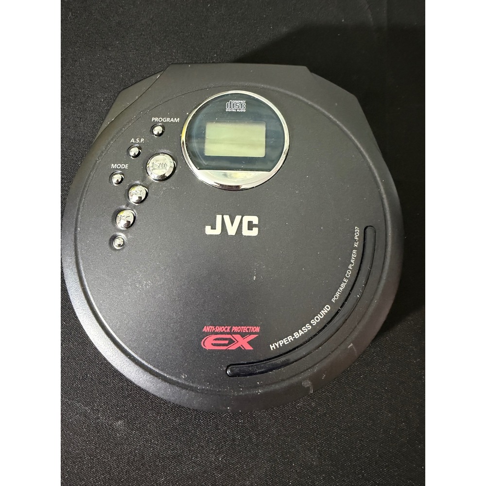 JVC‎ Portable CD Player XL-PG37BK Black Good Anti-Shock Hyper-Bass Sound